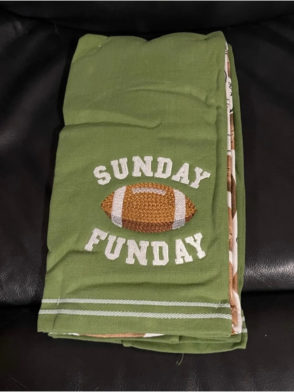 Football Kitchen Towels (Set of 3) - Game Day Game On! Football Kitchen Towels